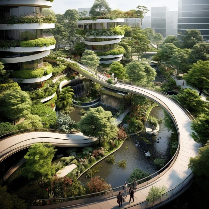 A relação entre arquitetura e paisagismo em projetos urbanos.