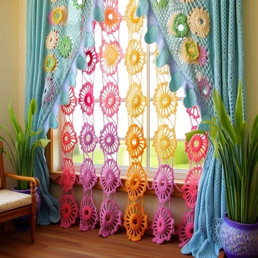 cortinas de crochê