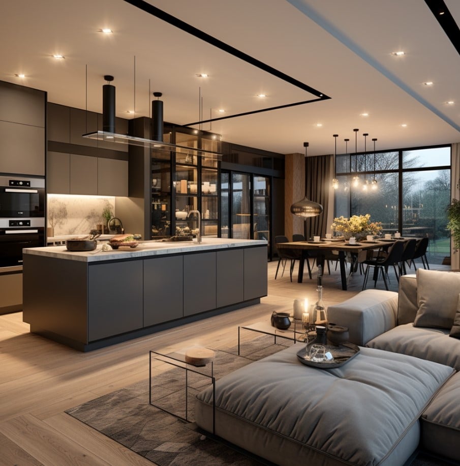 5 Formas Inovadoras de Integrar Sala e Cozinha em Casas Modernas. 3 5 Formas Inovadoras de Integrar Sala e Cozinha em Casas Modernas.