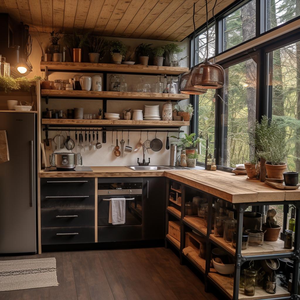 Ideias para uma cozinha pequena e rústica