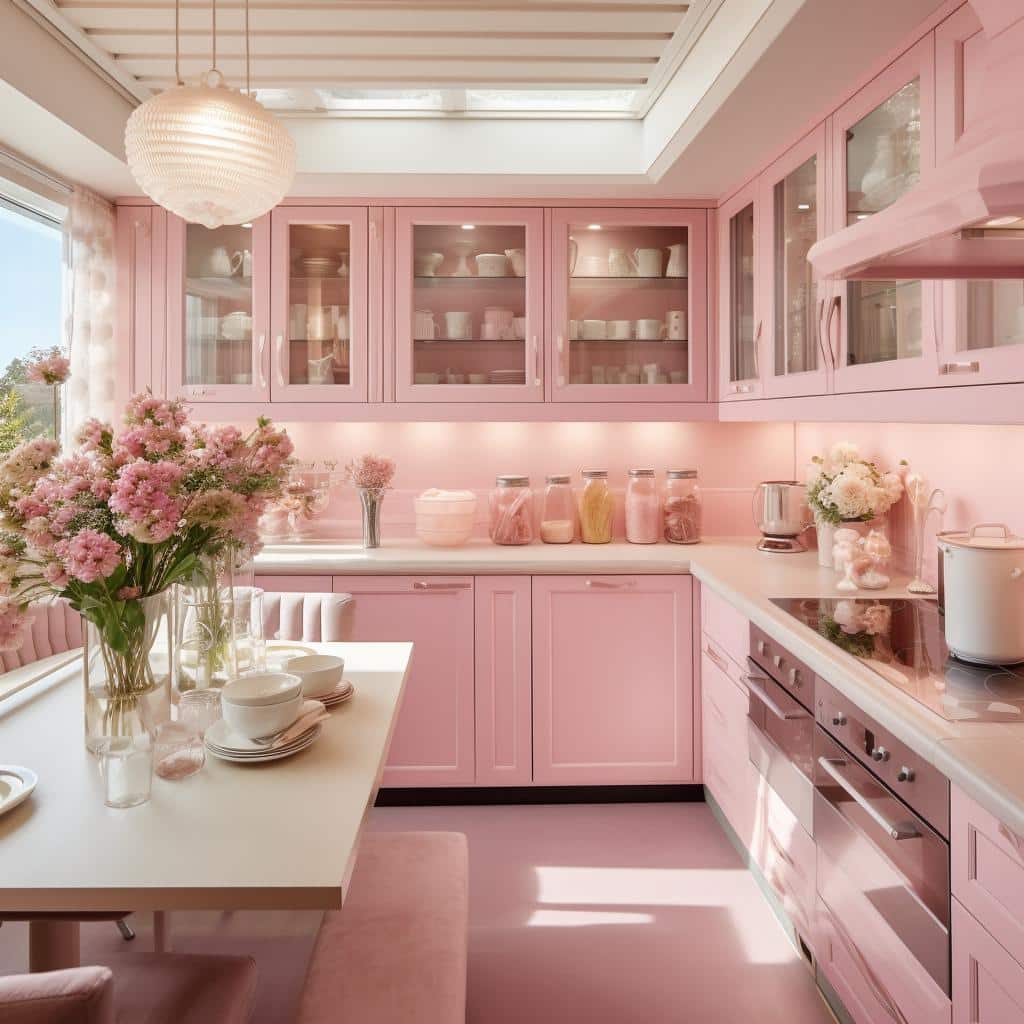 Inspire-se com a Cozinha Rosa: Dicas para Criar um Ambiente Charmoso e Aconchegante.