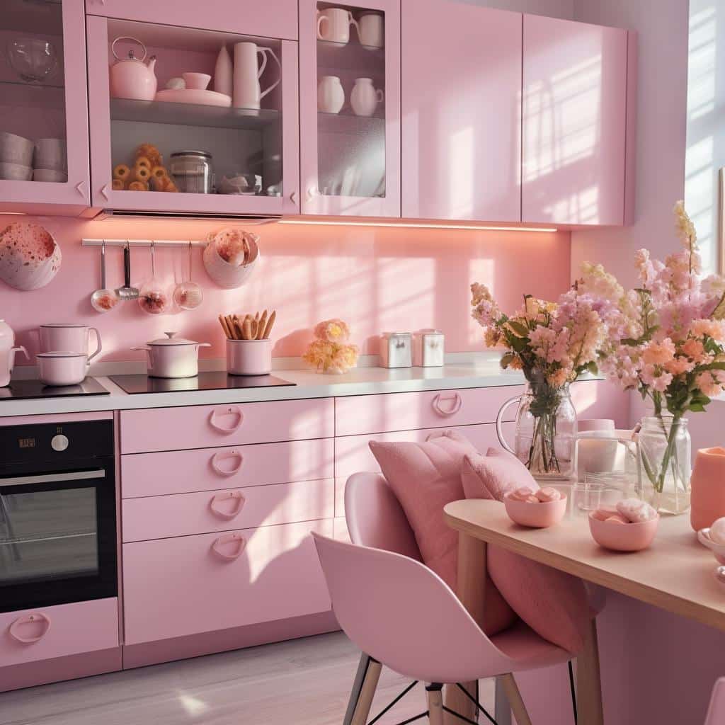 Inspire-se com a Cozinha Rosa: Dicas para Criar um Ambiente Charmoso e Aconchegante.