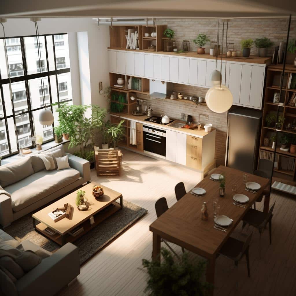 cozinhas americanas em apartamentos pequenos