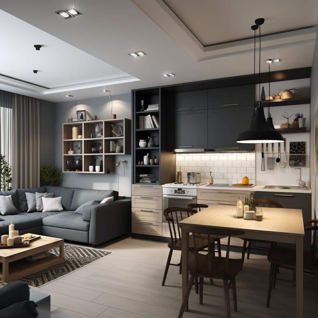 cozinhas americanas em apartamentos pequenos