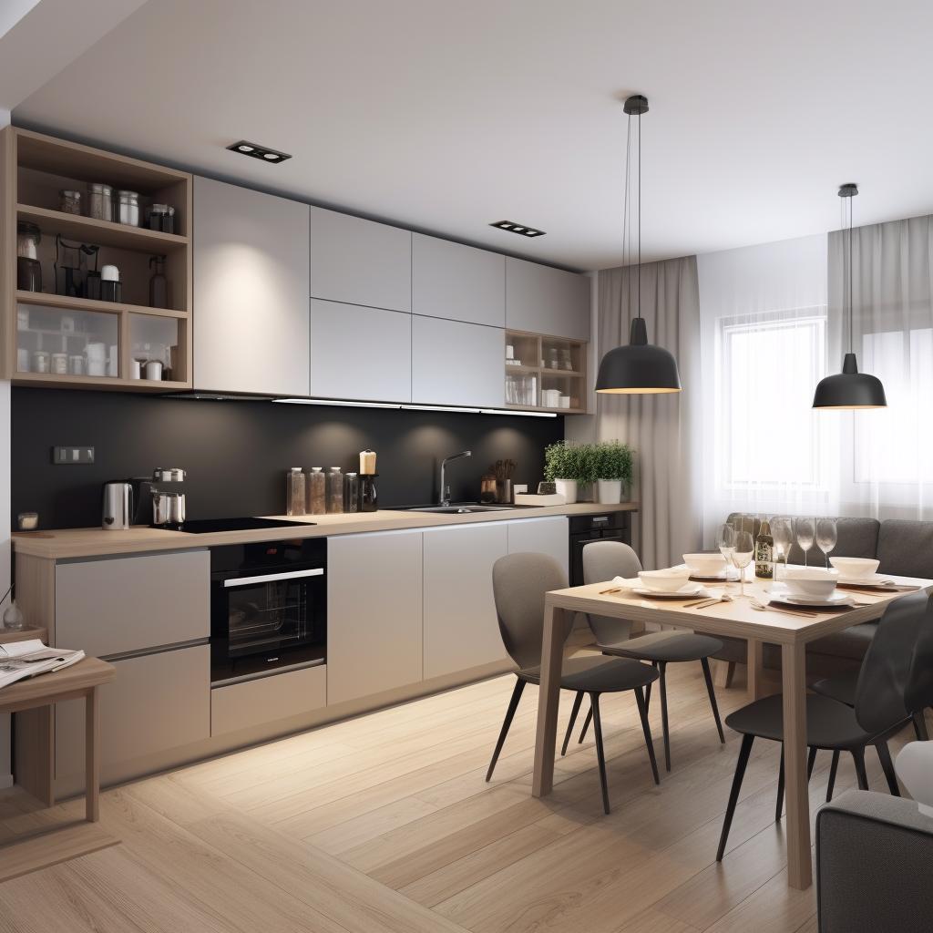 Sofisticação em Uma Só Cor: Dicas para Decoração de Cozinhas Monocromáticas! 1 cozinhas americanas em apartamentos pequenos