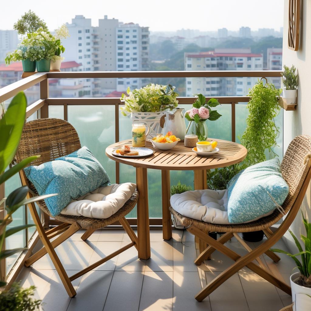 Encontre a mesa perfeita para sua sacada: Dicas e inspirações para sua casa! 3 mesa para sacada