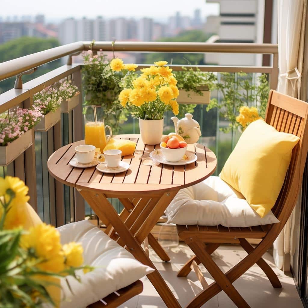 Encontre a mesa perfeita para sua sacada: Dicas e inspirações para sua casa! 1 mesa para sacada