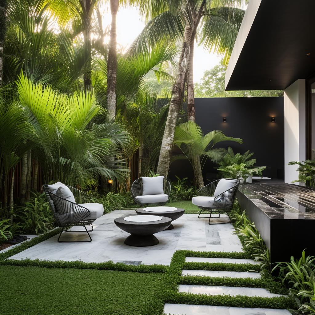 Quintal Pequeno e Decorado: 14 Ideias para Valorizar Seu Espaço Externo! 3 palmeiras para jardim