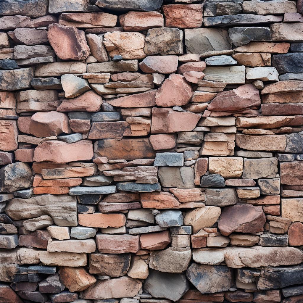 Muro De Pedra De Pedras Naturais De Diferentes Tamanhos