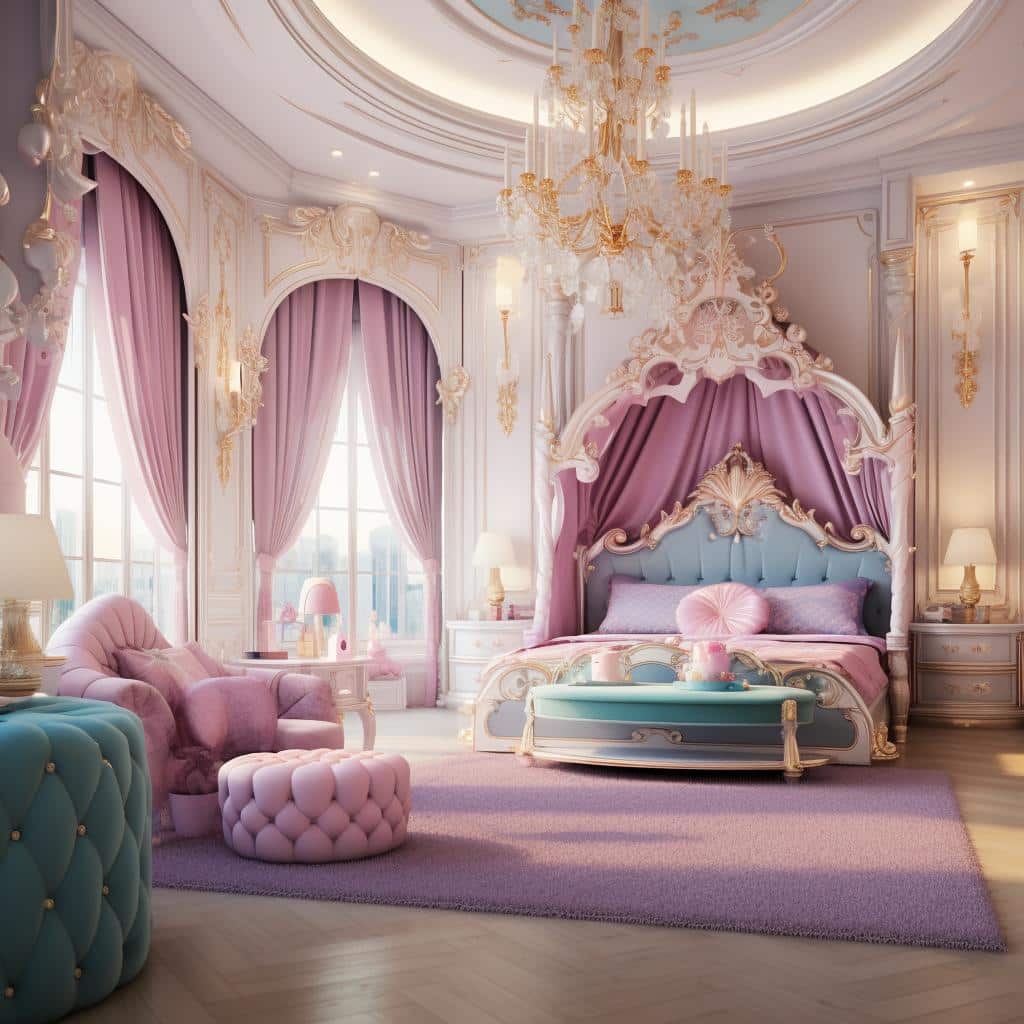 Transforme o Quarto de Princesa da sua Filha em um Conto de Fadas. 1 quarto de princesa