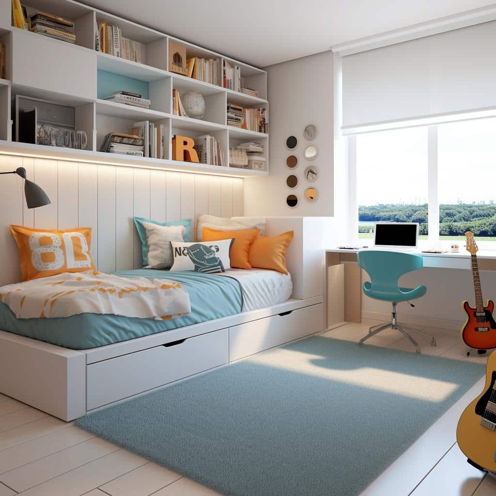 Quarto de Solteiro Decorado: 5 Ideias Para Personalizar Seu Espaço! 2 quarto de solteiro decorado