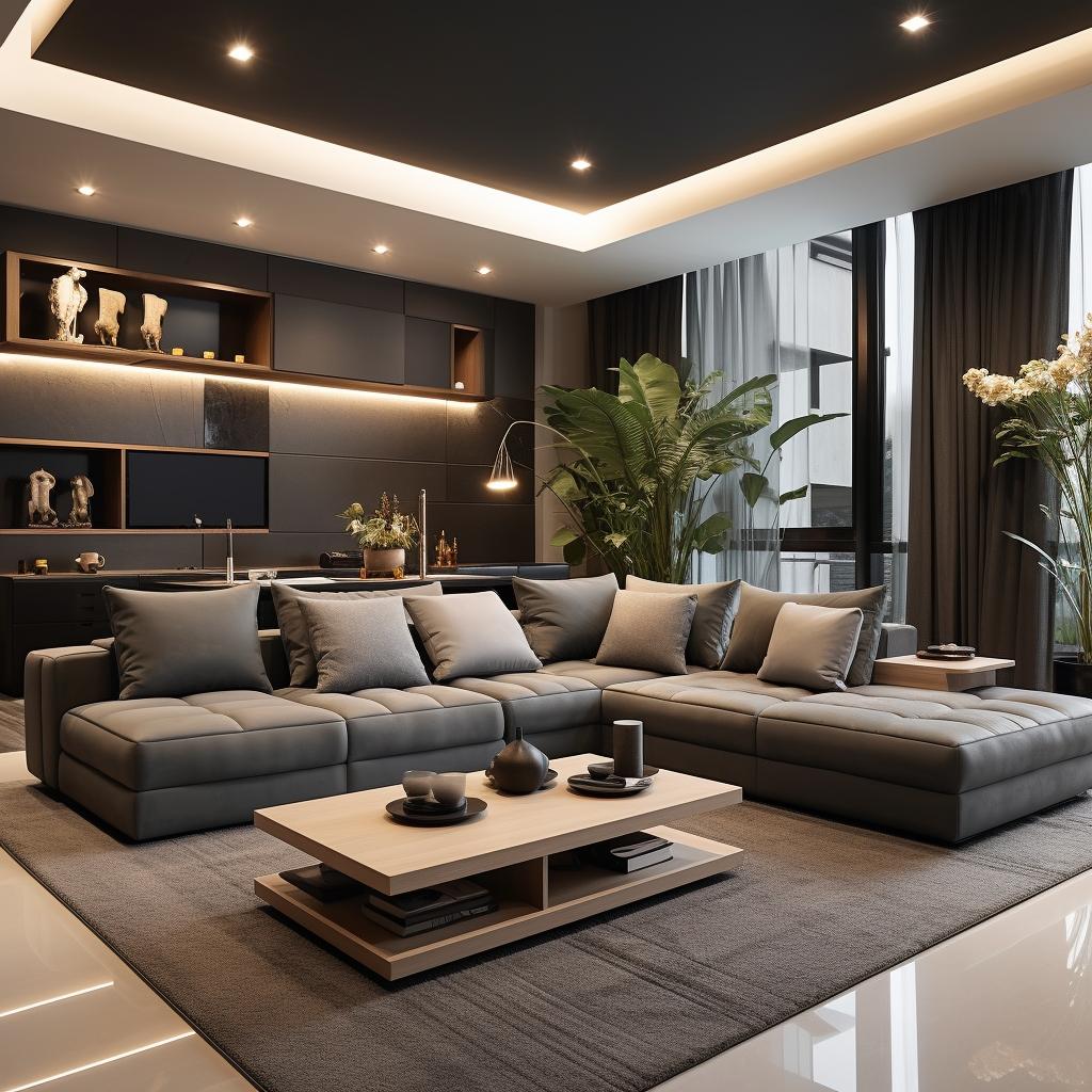 Sofá em L: Otimizando Espaços na Criação de uma Sala Sofisticada com Estilo Moderno! 3 sofá em l