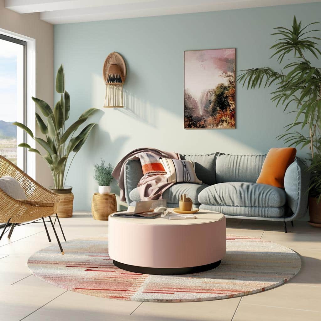 Tapete redondo para sala: A opção perfeita para adicionar estilo e aconchego ao seu ambiente de estar! 1 tapete redondo para sala