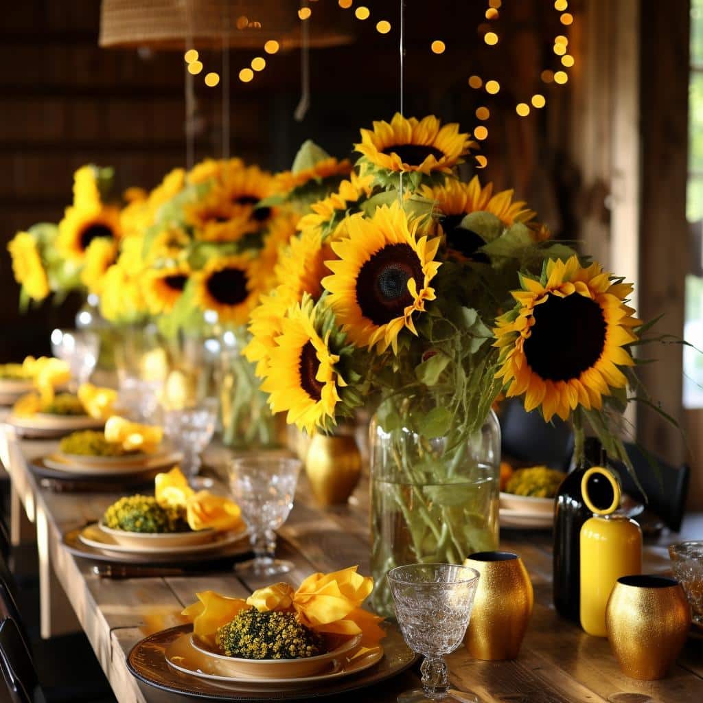 5 ideias criativas para decorar sua festa com o tema Girassóis e encantar seus convidados. 2 5 ideias para decoração de festa com o tema Girassóis.