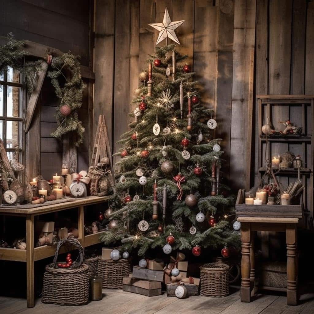Árvores de Natal Rústicas: 5 Ideias Criativas para Decorar com Estilo e Surpreender este Natal 2 Árvores de Natal Rústicas: 5 Ideias Criativas para Decorar com Estilo e Surpreender este Natal