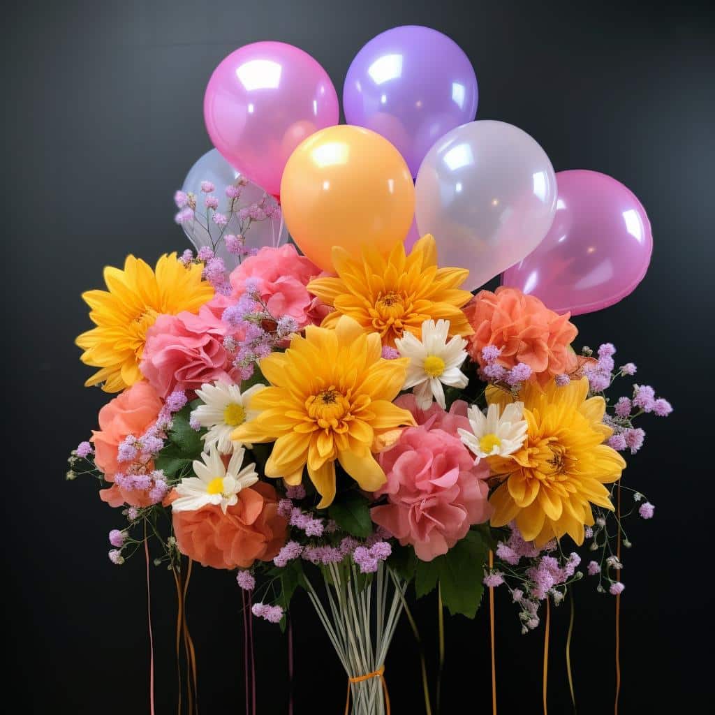 Flores Com Balões: Ideias Criativas para Decoração de Festas 4 flores com baloes