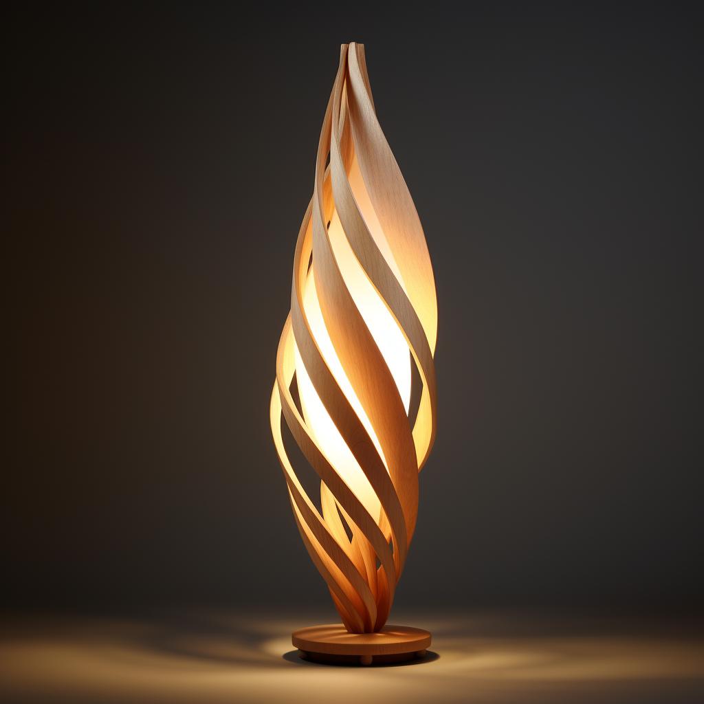luminária de madeira