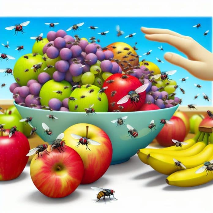 Como se livrar das moscas nas frutas rapidamente