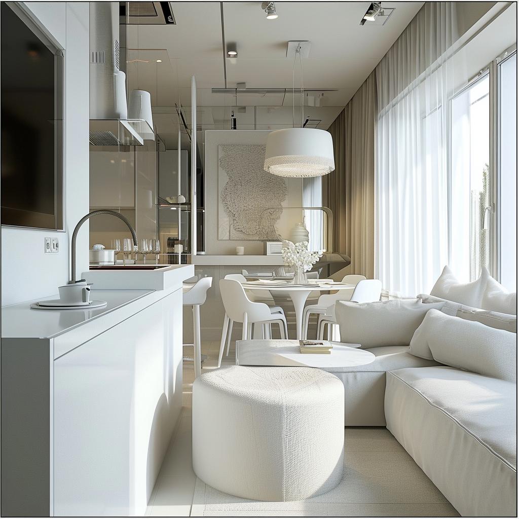 Luz e Amplitude: Apartamento Pequeno Decorado com Cores Claras que Ampliam Espaços 2 apartamento pequeno decorado com cores claras