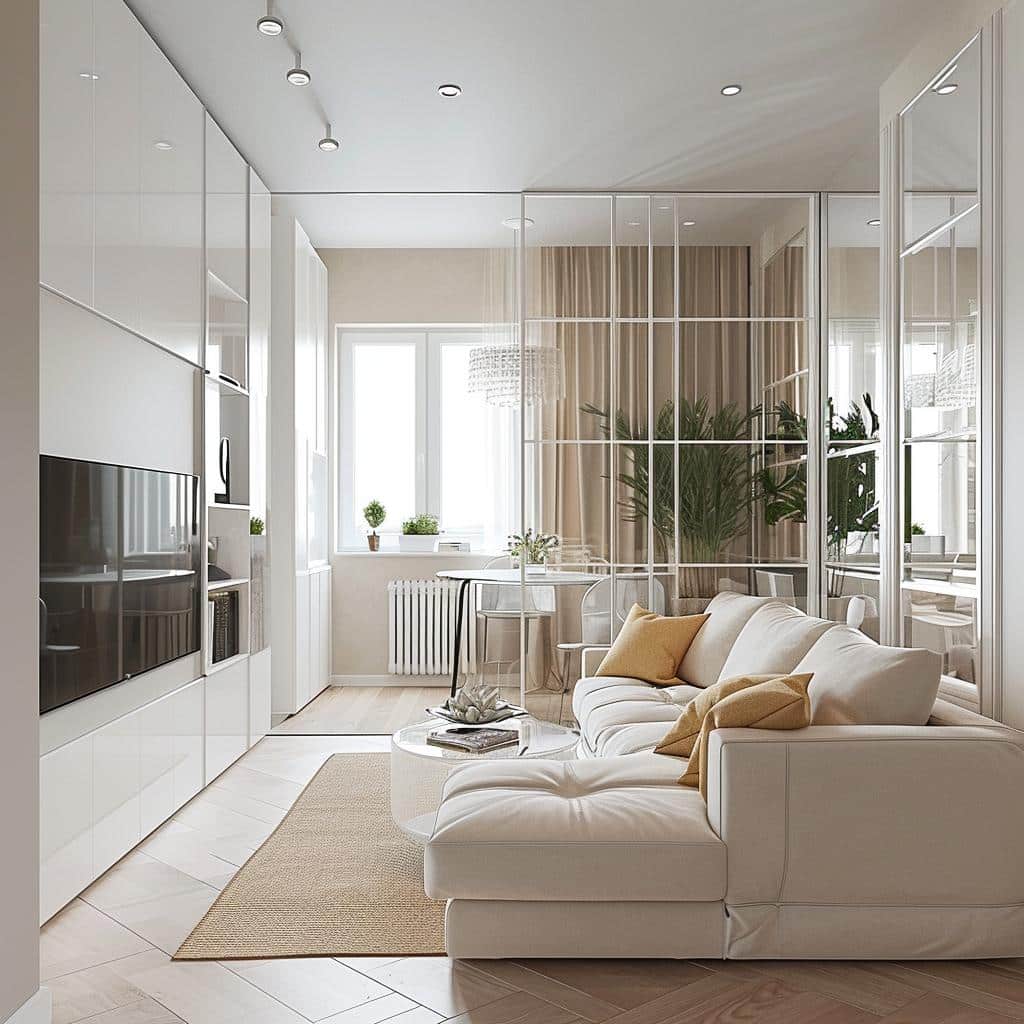 Luz e Amplitude: Apartamento Pequeno Decorado com Cores Claras que Ampliam Espaços 1 apartamento pequeno decorado com cores claras
