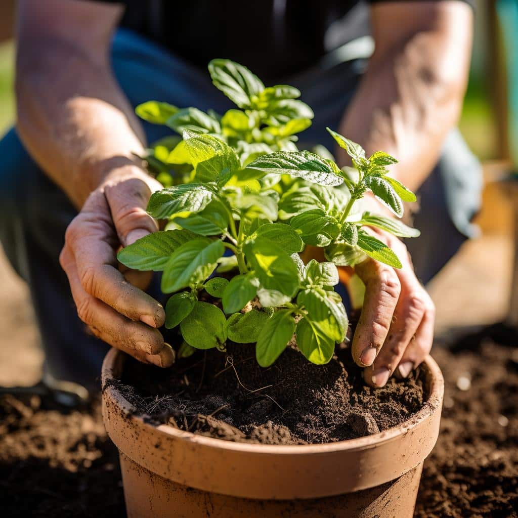 como plantar hortelã em vaso