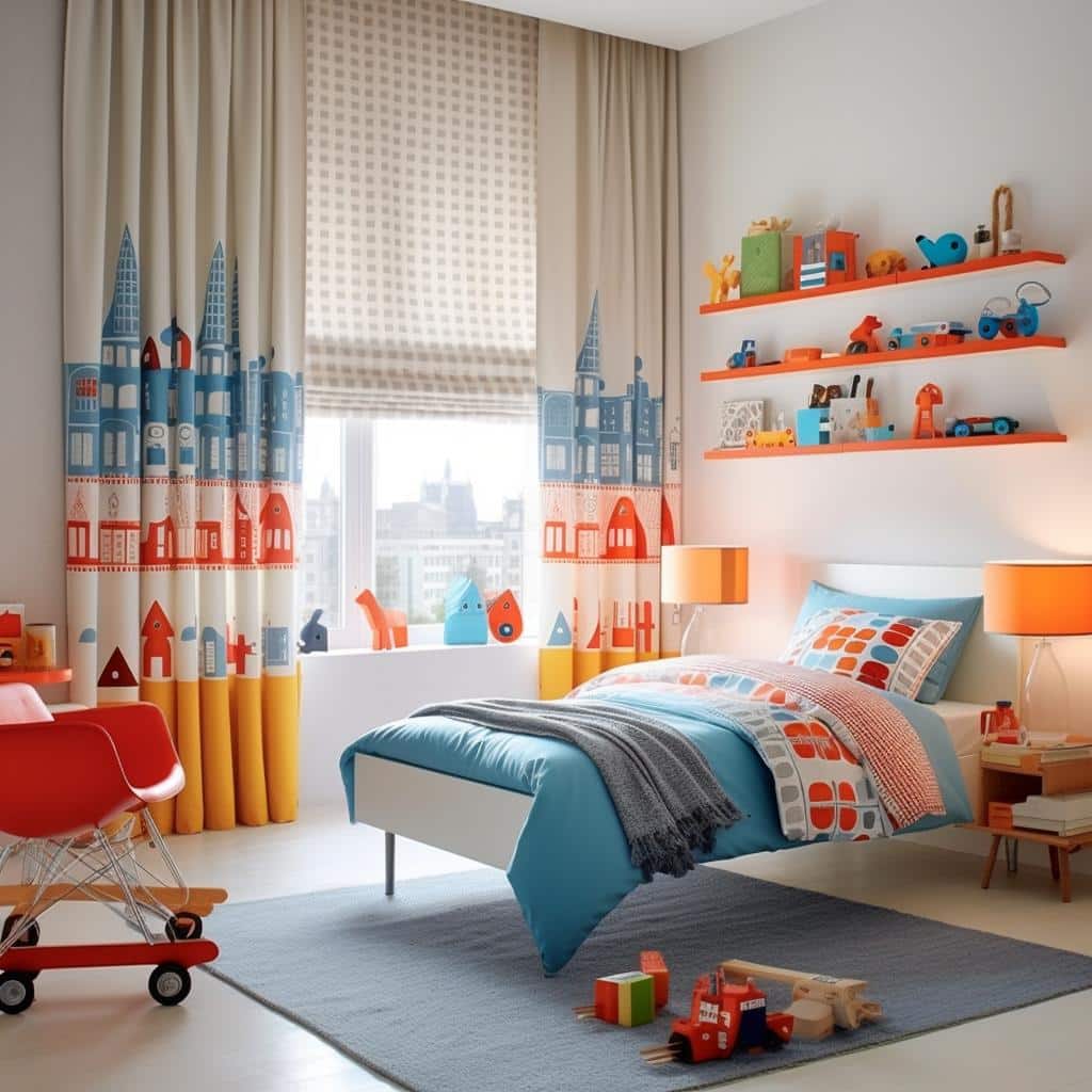 cortina para quarto de menino