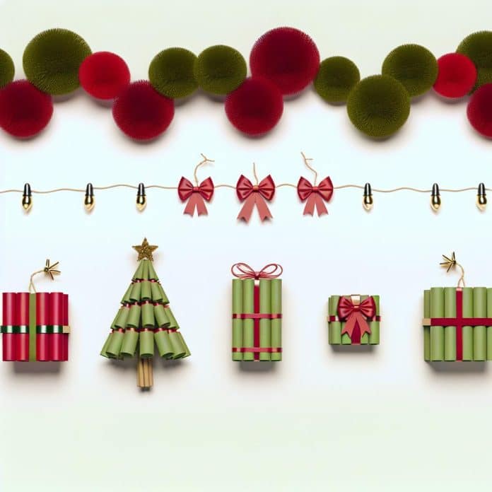decoração de natal simples com tnt
