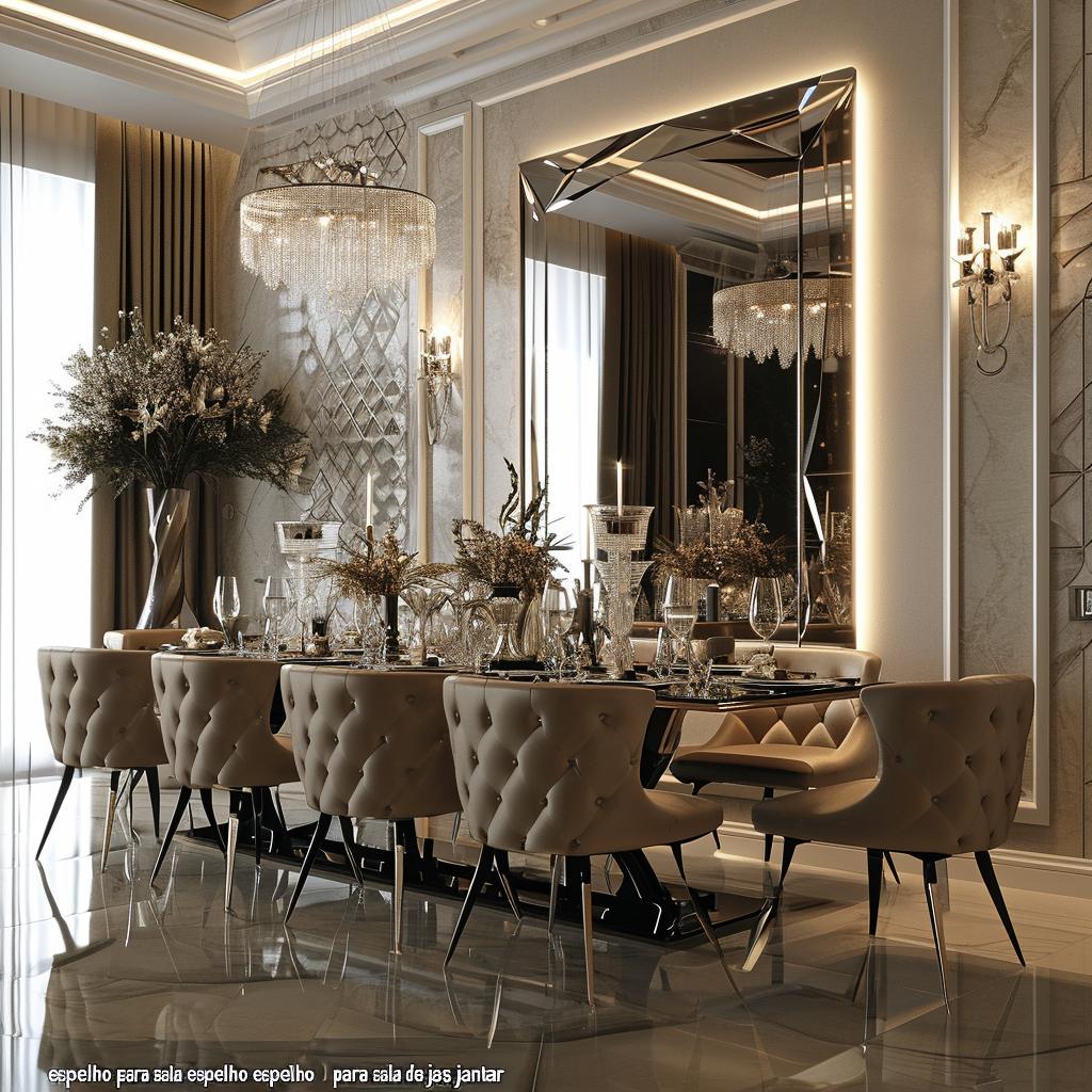 Espelho Para Sala de Jantar: 5 Ideias Para Ampliar e Decorar 2 espelho para sala de jantar