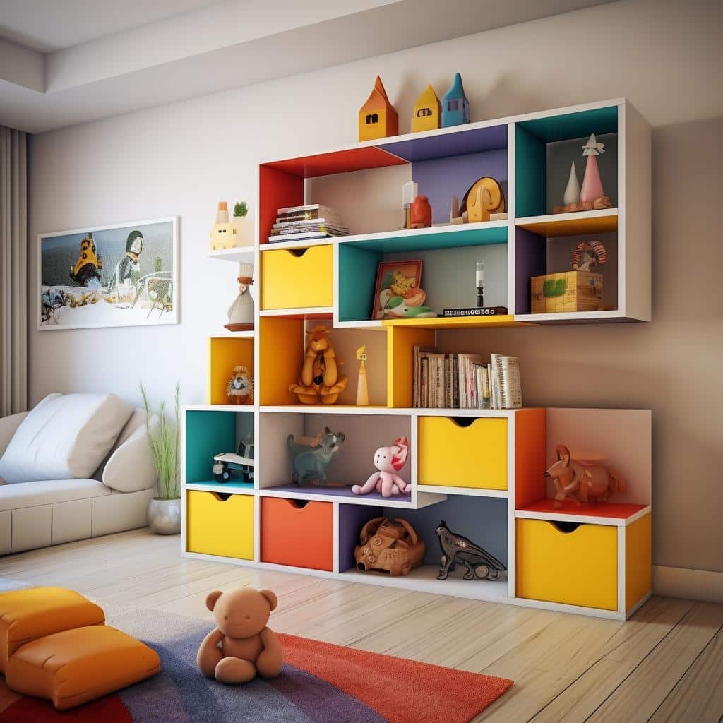Estante para Brinquedos: 5 Sugestões para Organizar e Decorar o Quarto das Crianças 12 estante para brinquedos