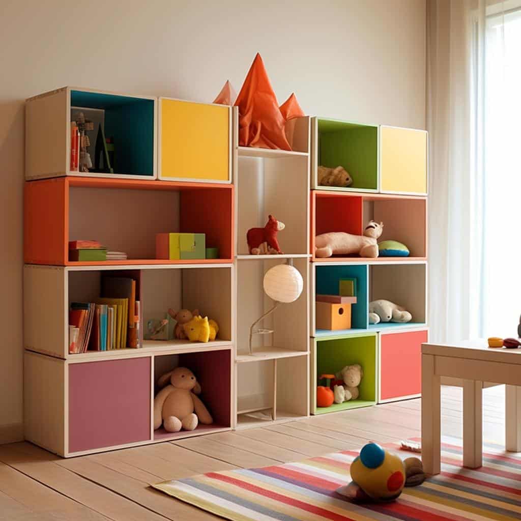 Estante para Brinquedos: 5 Sugestões para Organizar e Decorar o Quarto das Crianças 1 estante para brinquedos
