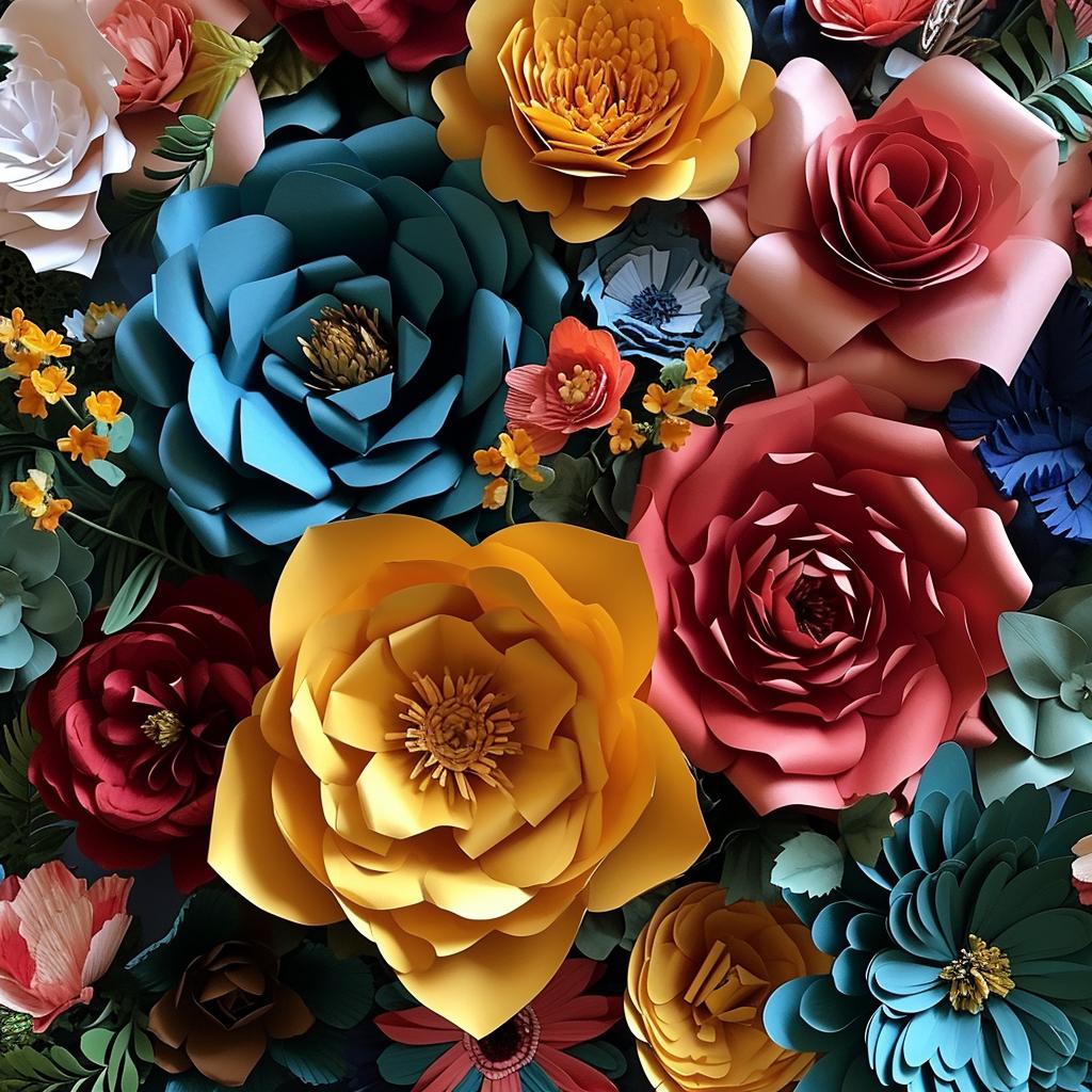 flores de papel para decoração