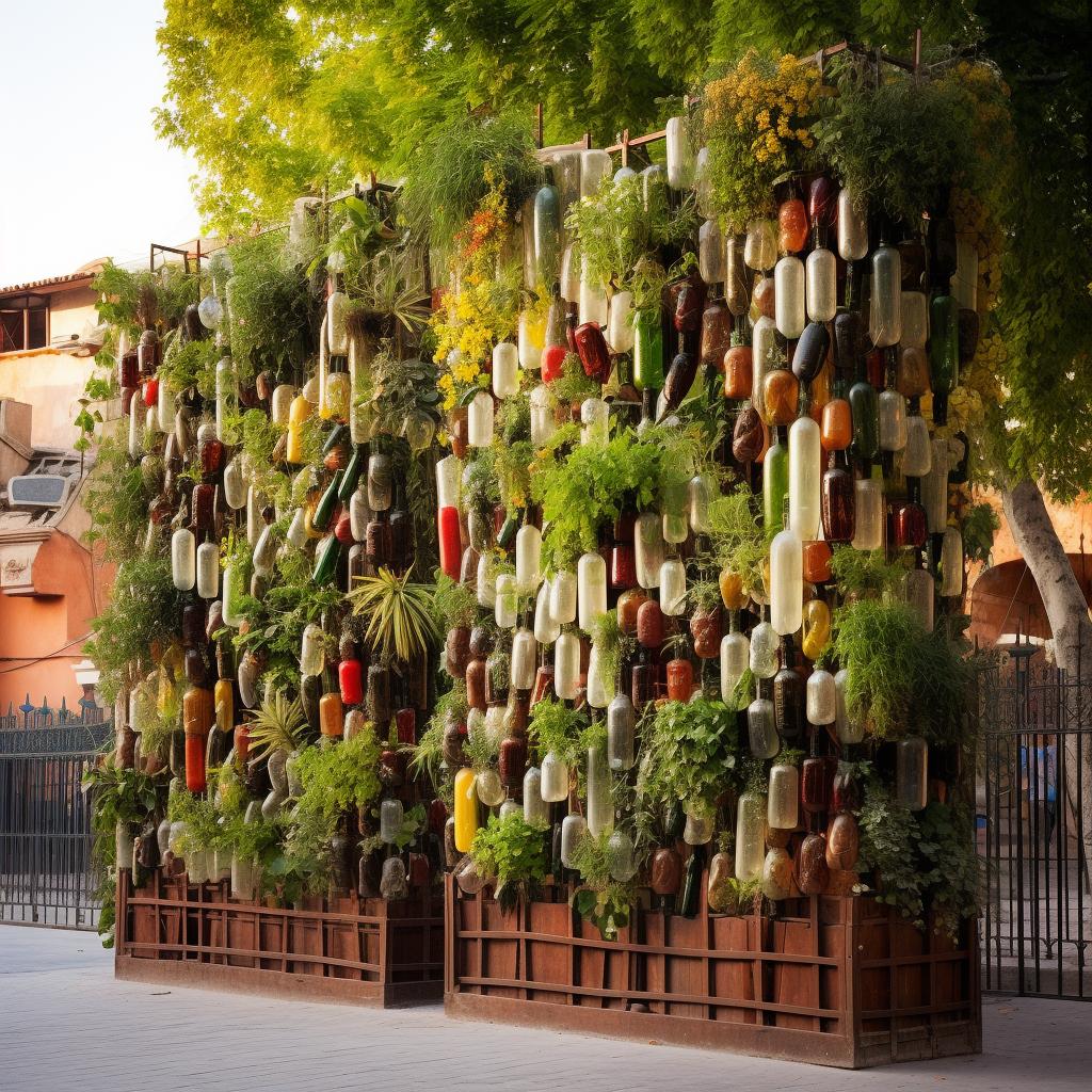 Horta Vertical de Garrafa Pet: DIY Sustentável e Criativo 2 horta vertical de garrafa pet