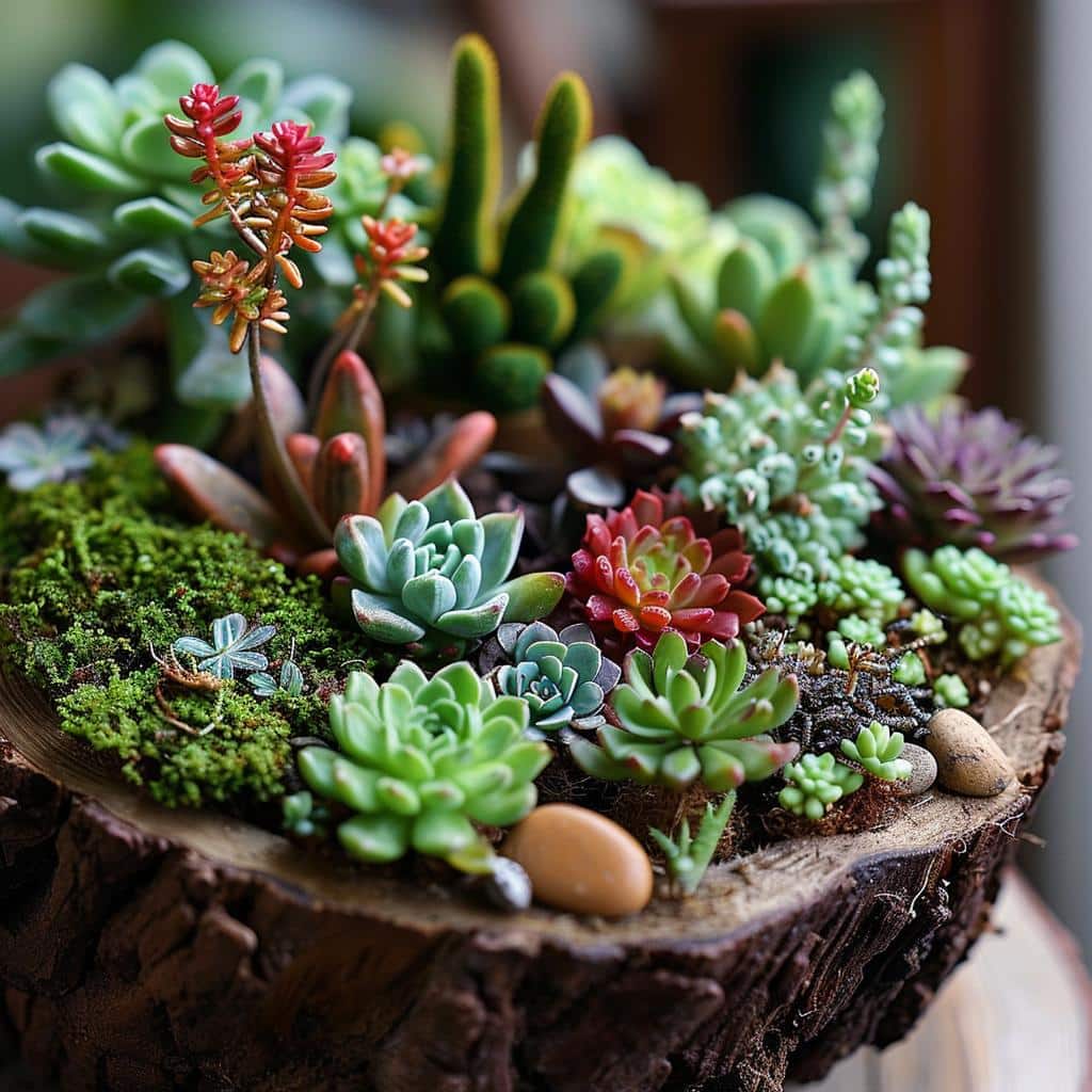 mini jardim de suculentas