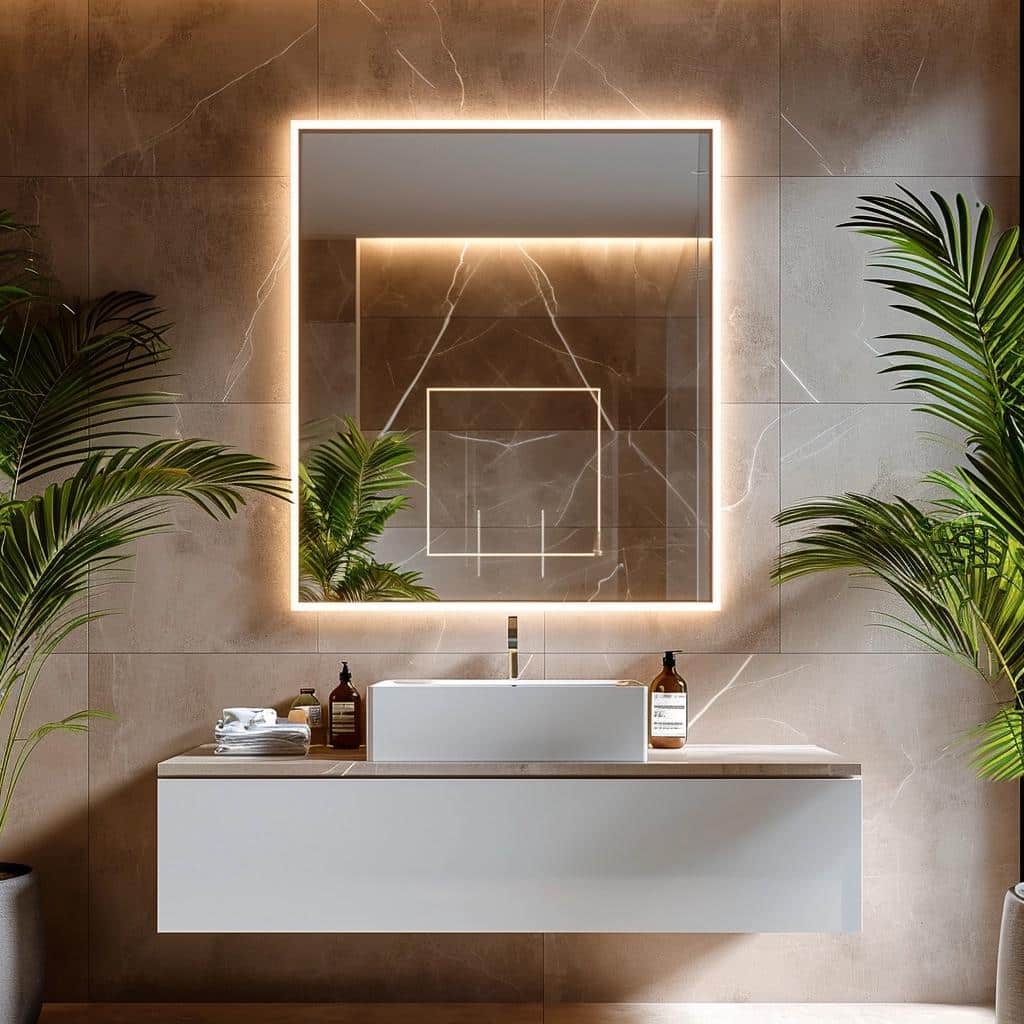 Espelho Quadrado: 5 Dicas Para Decorar e Ampliar Seus Ambientes. 21 espelho quadrado