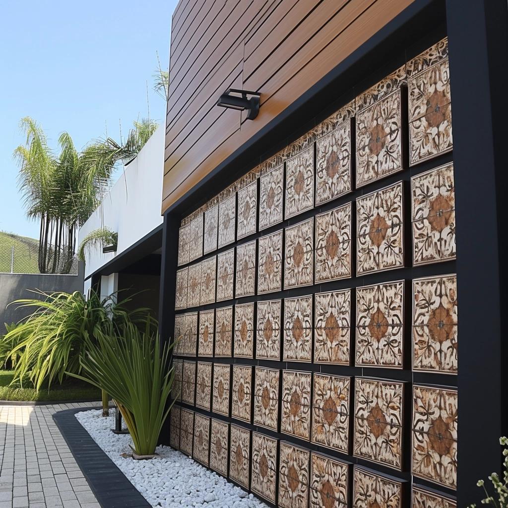 Fachada de Muro com Porcelanato: 5 Dicas Para Modernizar a Entrada de Sua Casa. 18 fachada de muro com porcelanato