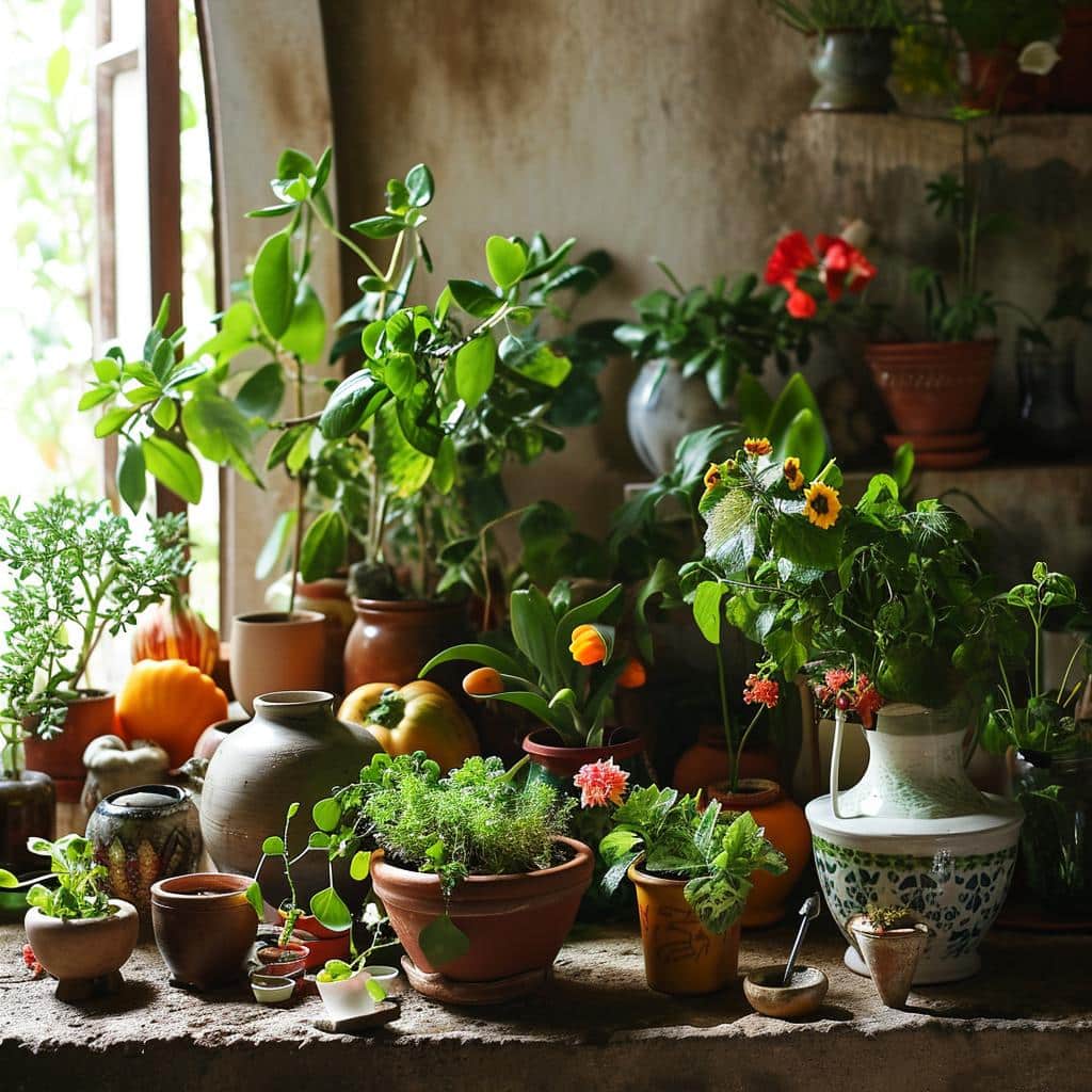 horta em vasos