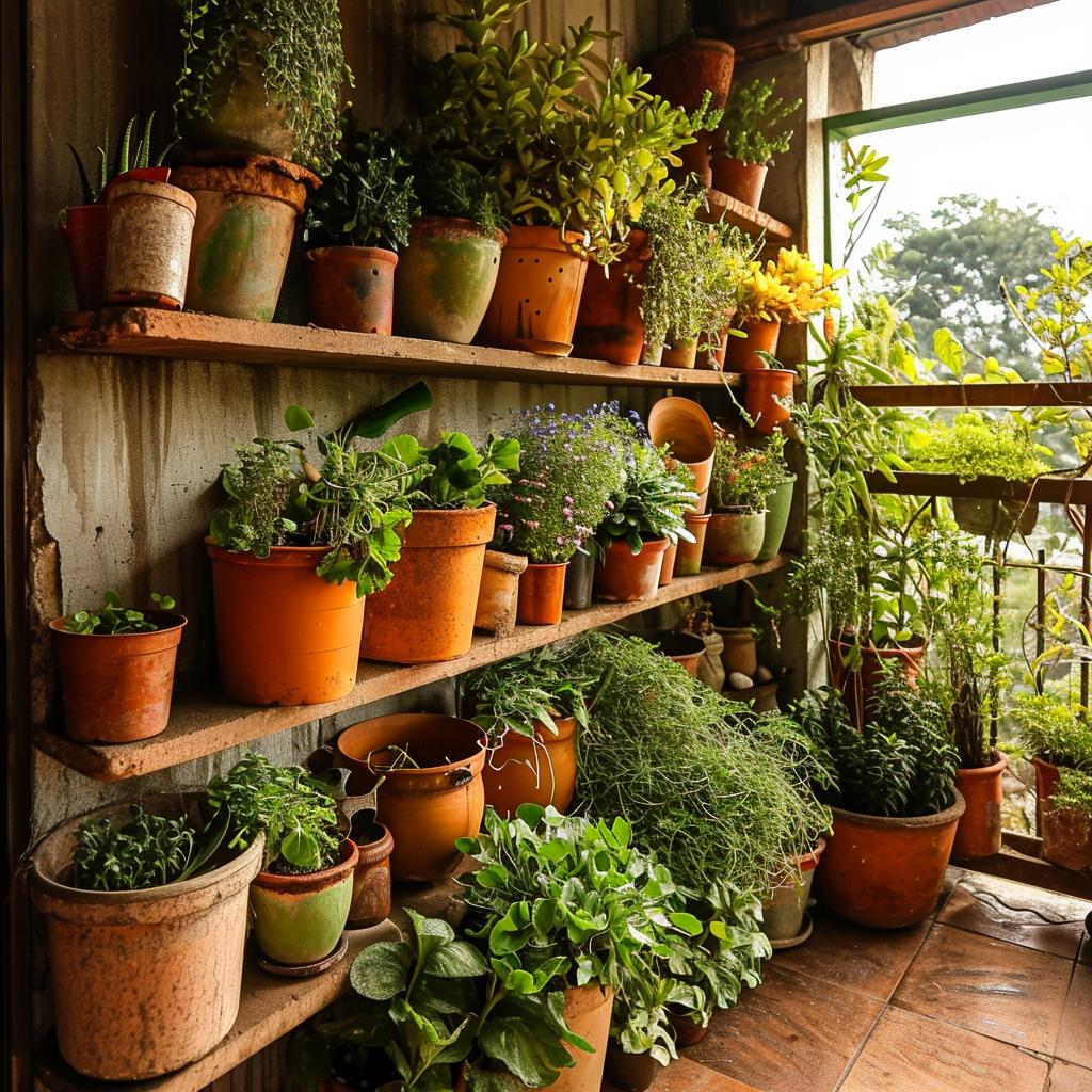 horta em vasos