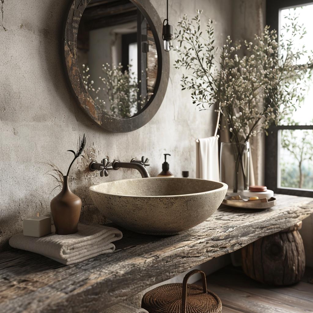 Lavabo Rústico: 5 Dicas para Criar Um Espaço Único e Charmoso 4 lavabo rústico
