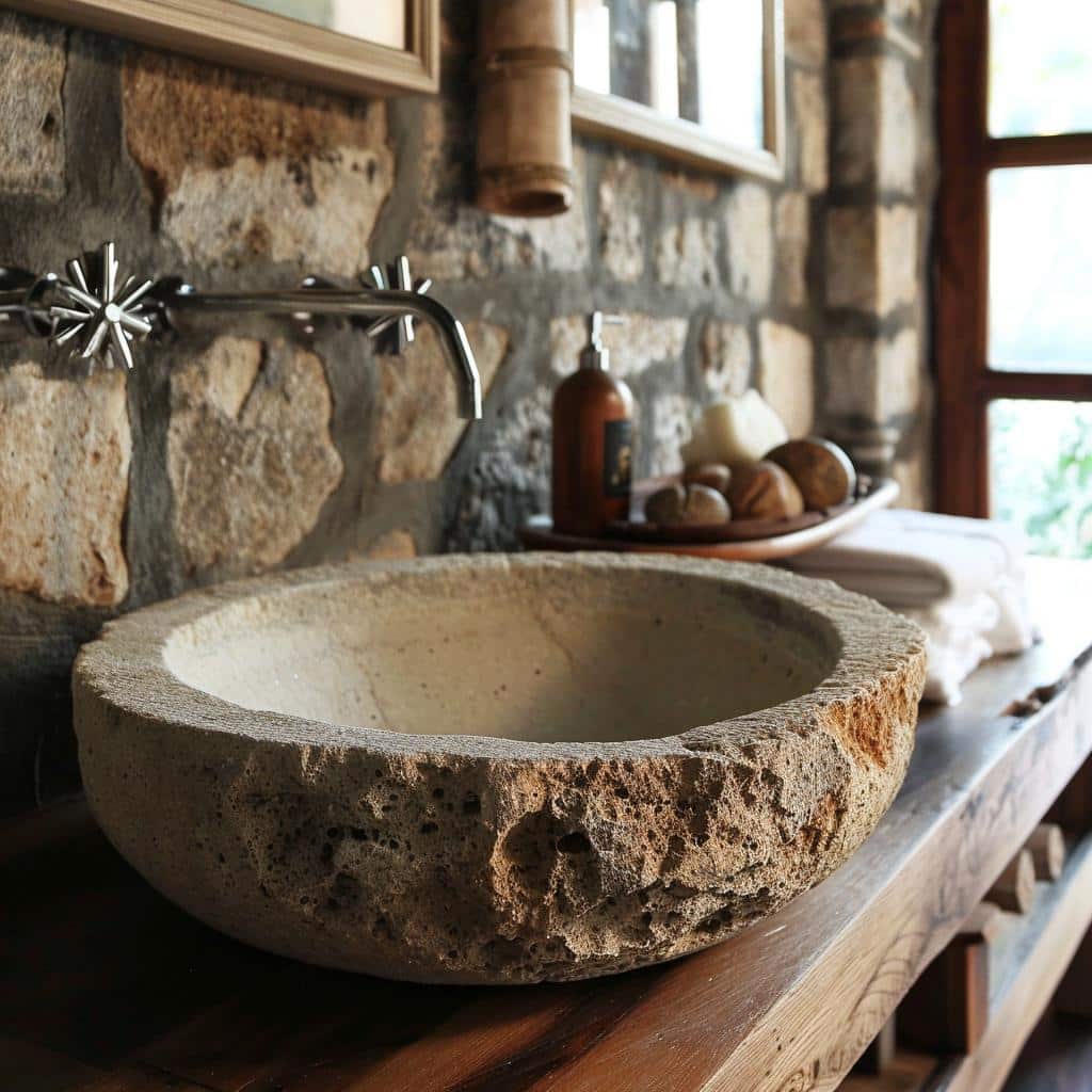 Lavabo Rústico: 5 Dicas para Criar Um Espaço Único e Charmoso 1 lavabo rústico