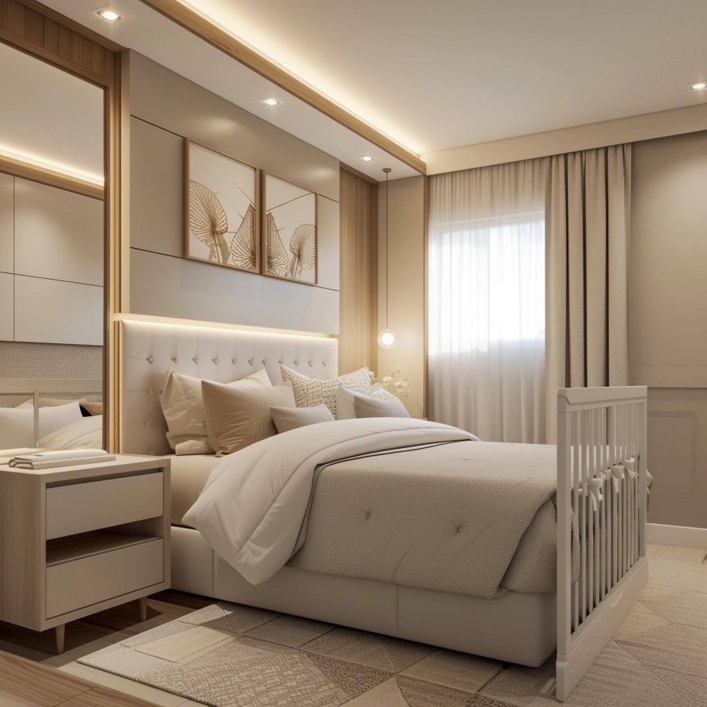 Quarto de Casal Com Berço: 5 Dicas Para Integrar e Decorar 23 quarto de casal com berço