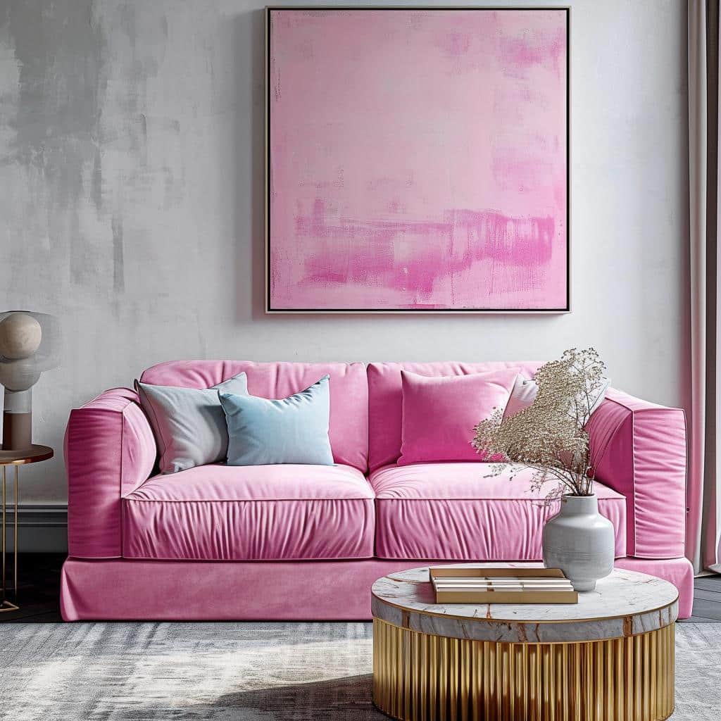 sofá pink