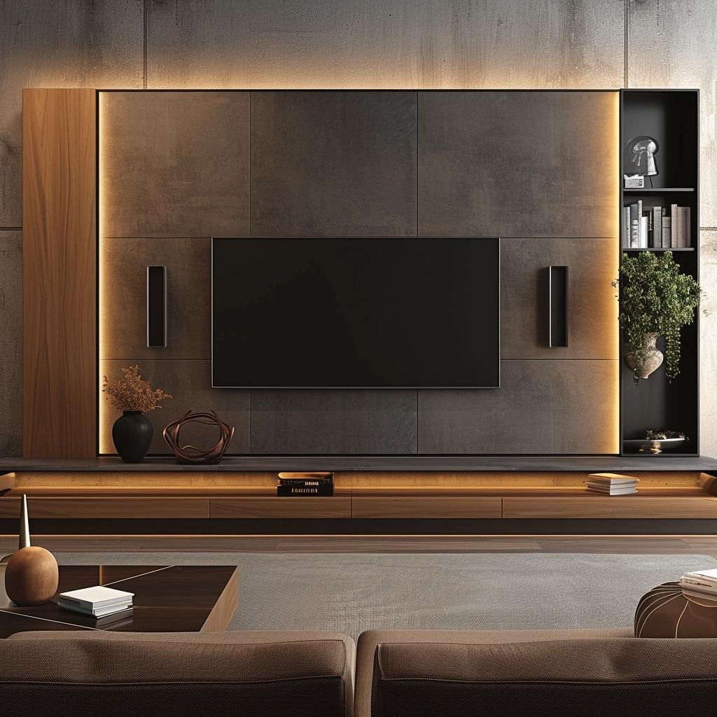 TV na Parede: 5 Sugestões para Integrar Tecnologia e Decoração 23 tv na parede