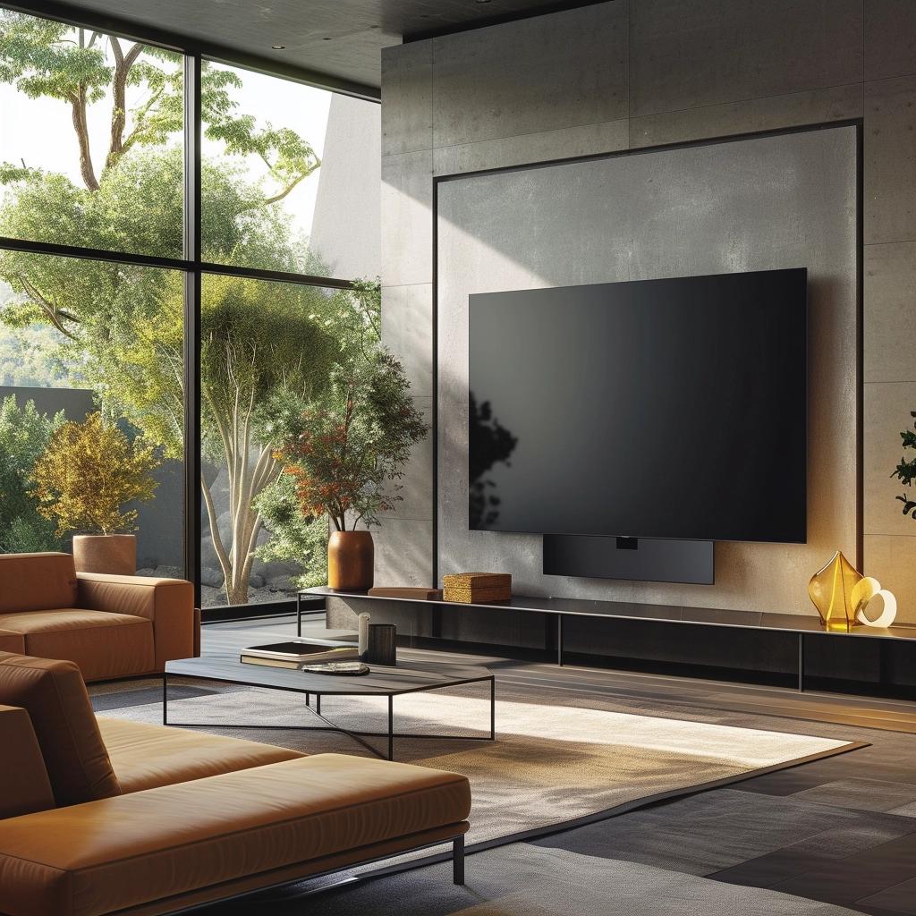 TV na Parede: 5 Sugestões para Integrar Tecnologia e Decoração 24 tv na parede