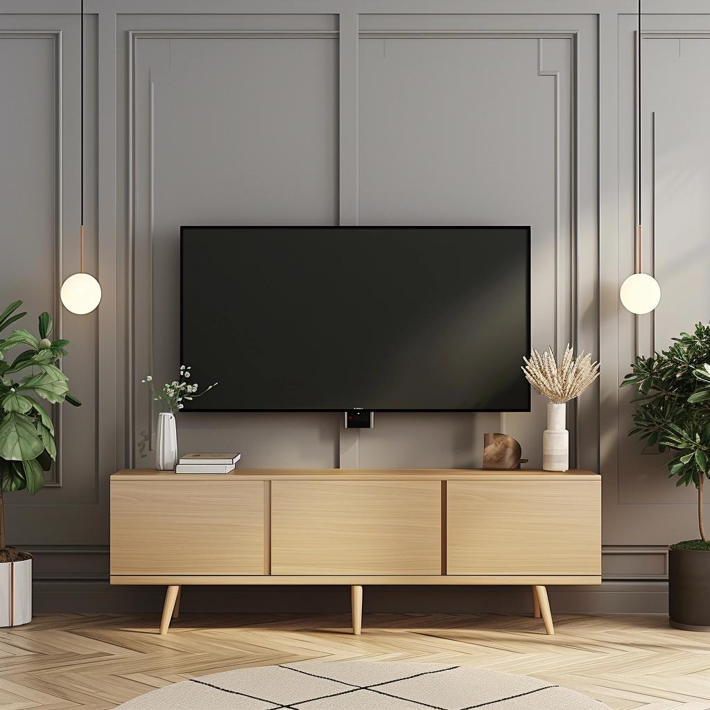 TV na Parede: 5 Sugestões para Integrar Tecnologia e Decoração 1 tv na parede