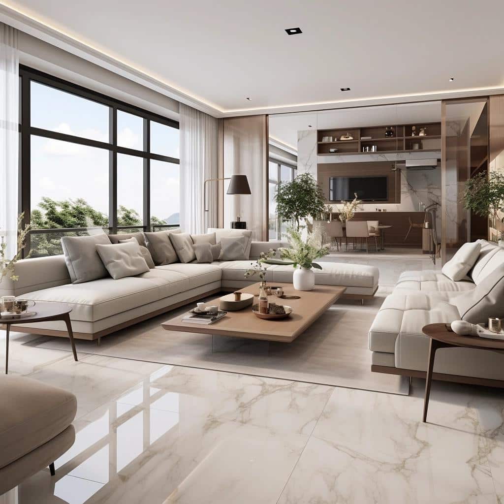 Porcelanato para Sala: Dicas para um Ambiente Acolhedor 20 Porcelanato para Sala: Dicas para um Ambiente Acolhedor