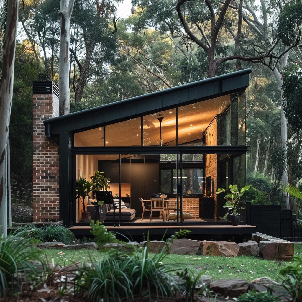 Transformando pequenos espaços: Cabana de 28m² nas Montanhas Azuis revoluciona a arquitetura. 2 Transformando pequenos espaços: Cabana de 28m² nas Montanhas Azuis revoluciona a arquitetura.