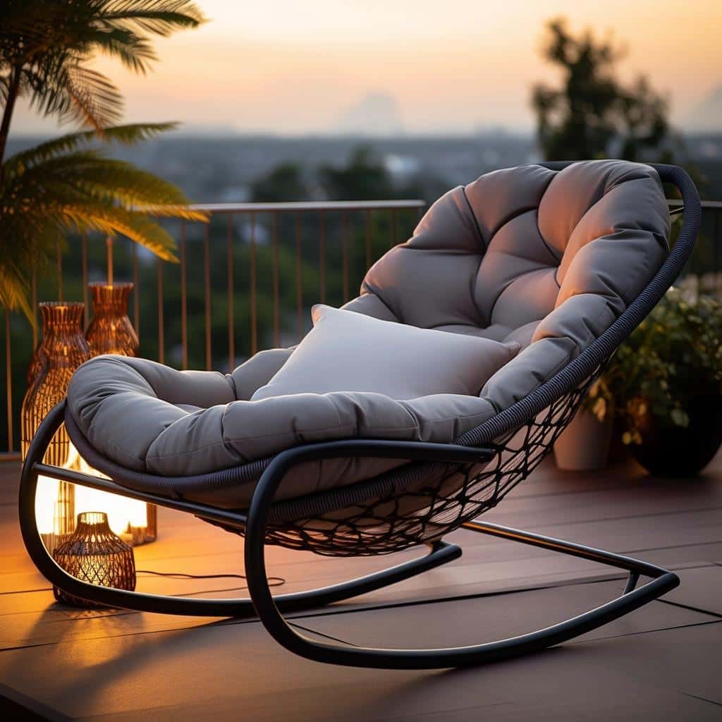 Relaxamento em Movimento: Cadeiras de Balanço que Combinam Conforto e Design 19 cadeira de balanço