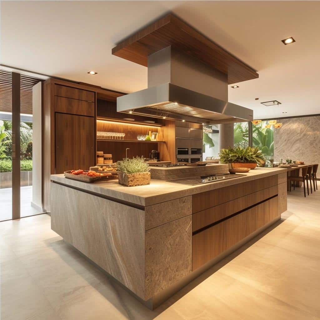 cozinha com ilha central