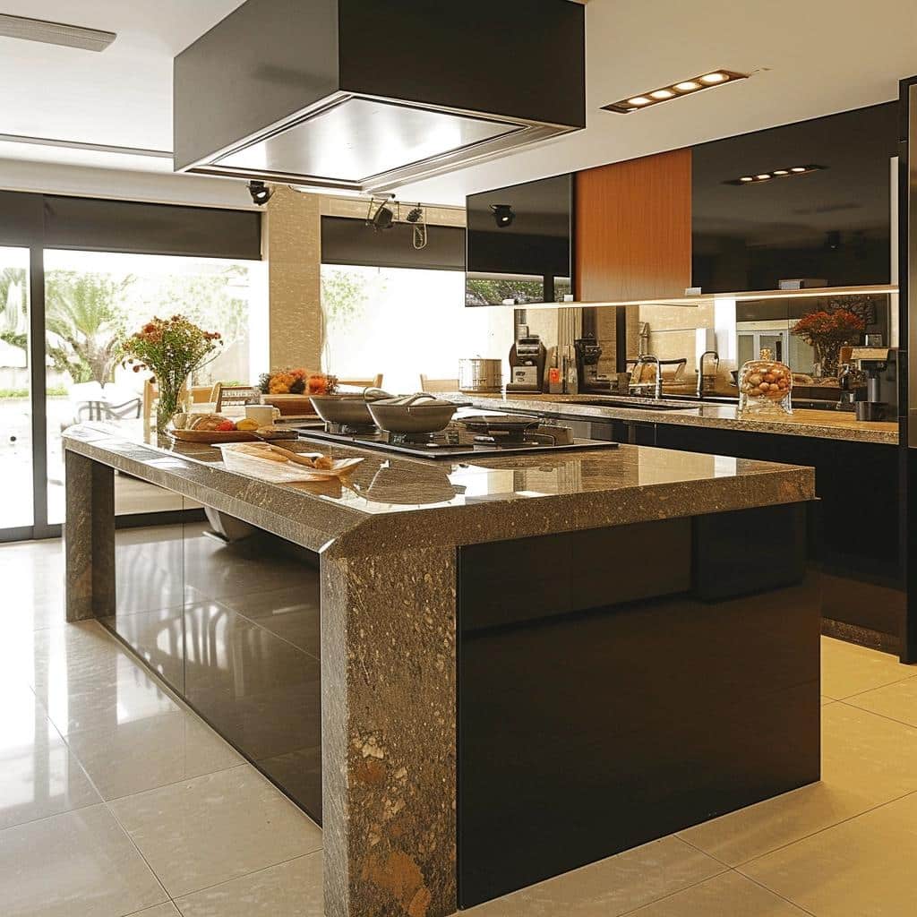cozinha com ilha central