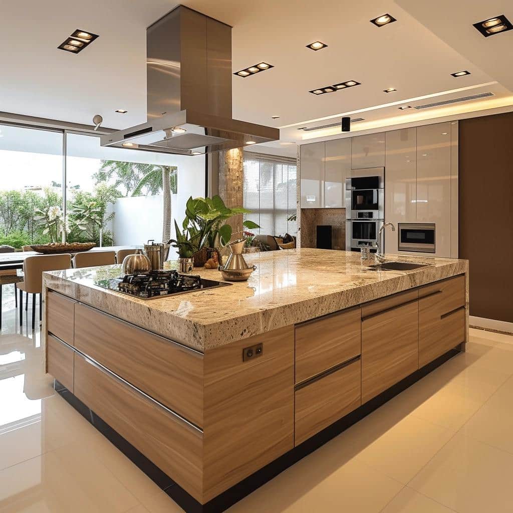 cozinha com ilha central